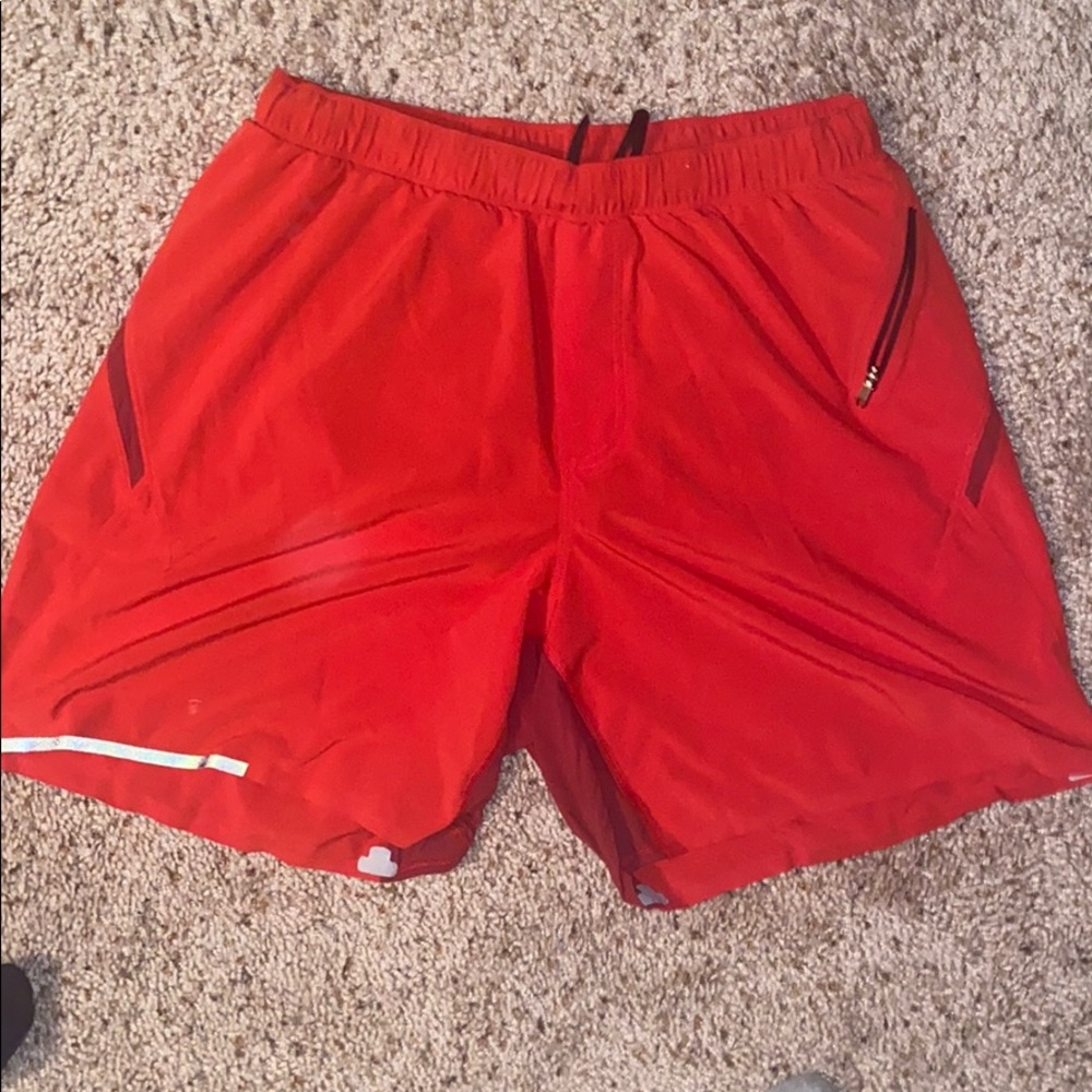 Red Lulu lemon shorts size large